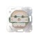 Mechanism 1st socket Kranz ceramics without grounding, hidden installation, 10a, beige KR-78-0244