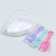 Bath for rodents angular with a spatula, 14 x 10.4 cm, white