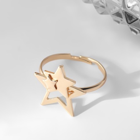 Ring "Stars" trio, color gold, dimensionless-4