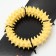 Toy floating for dogs "thorns" Pizhon Premium, foamed TPR, 11 cm, yellow