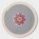 Serving napkin on the table “Mira”, D = 38 cm, gray color, Mix drawing