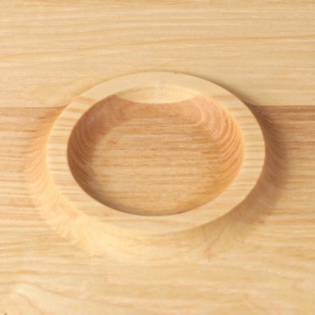 Menzhitsa Wooden "Slavyanskaya", 35 cm, with a cutting board and a saucer, an array of ash-3