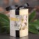 Candle cylinder 5x7.5cm, "crystalline pattern", vanilla