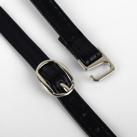 Shoe strap, artificial leather, 30 cm, 8 mm, 2 pcs, black color-2