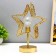 Spar "star" LED from batteries 3haa gold 22x11x28 cm Risalux