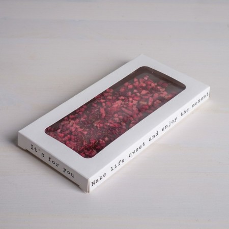Chocolate box, confectionery packaging "Just Smile", with a window, 17.3 x 8.8 x 1.5 cm