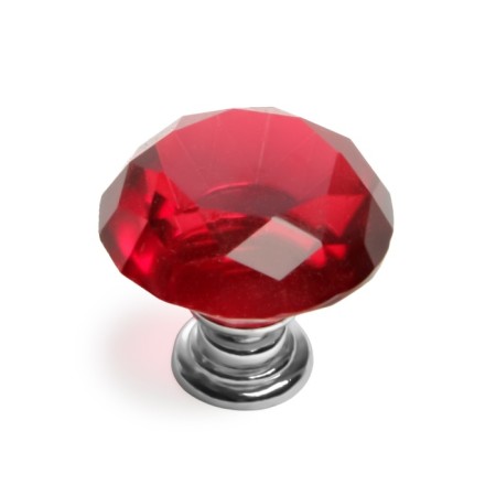 Cappio-skn cap "Diamond", red, glass, d = 30 mm, 8 pcs.-4