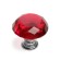Cappio-skn cap "Diamond", red, glass, d = 30 mm, 8 pcs.