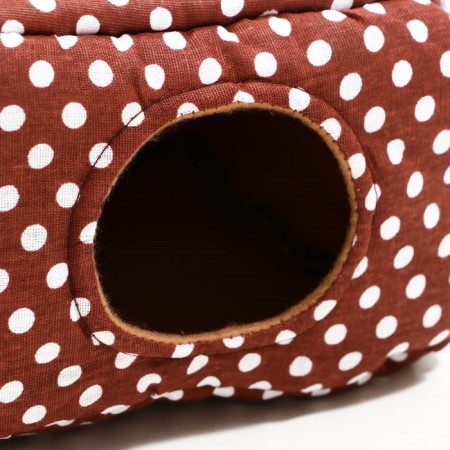 House "rectangle" for rodents 19*19*12 cm, calico, fleece, foam-3