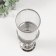 Ceramics candlestick, glass for 1 candle "art" d = 7.5 cm silver 9x9x37.5 cm