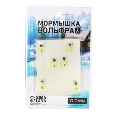 Mormyshka column lime, black stripes + ball chameleon, weight 0.3 g-3