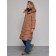 Coat insulated winter female, size 48, brown color