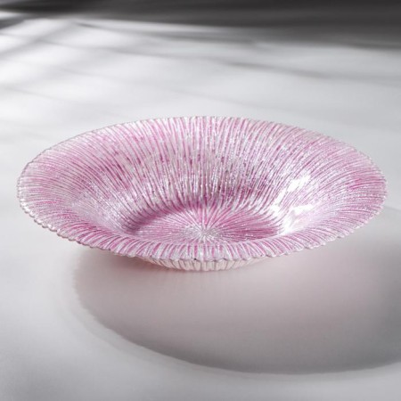 Serving dish "Amethyst", d = 30 cm, pink color