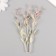 Artificial plant for creativity "Ficus leaves" set 6 pcs burgundy tips 12 cm