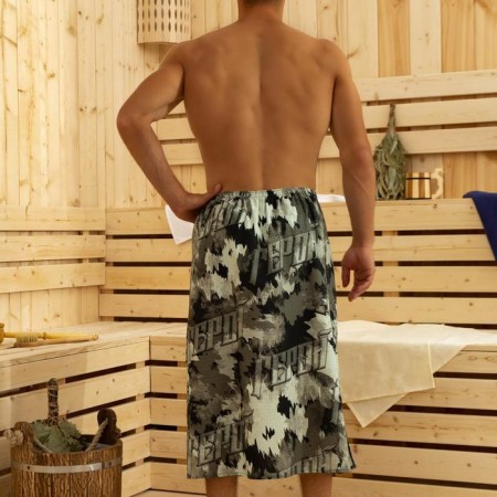 A towel for the bath "Hero" men's kilt 80x145 cm, 100 % HL, waffle leaf-7