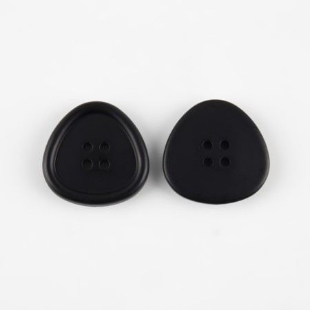 Set of plastic buttons, 4 punctures, d = 25 mm, 5 pcs, black color-2