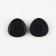 Set of plastic buttons, 4 punctures, d = 25 mm, 5 pcs, black color