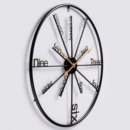 Wall clock, series: loft, "pool", smooth move, D-60 cm-4