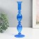 Glass Glass for 1 candle "Physalis" Transparent blue 8x8x21 cm