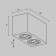 Technical C017CL-02B, 2XGU10, 50W, 20x10x1.5 cm lamp, black color, black color