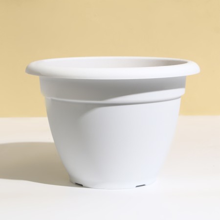 Flower pot, d = 25 cm, 4.3 l, plastic, white