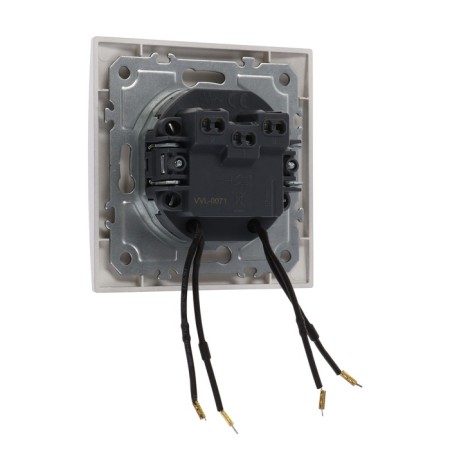 Tot Elegant switch, 10 a, 2 cl., With backlight, hidden, silver-3