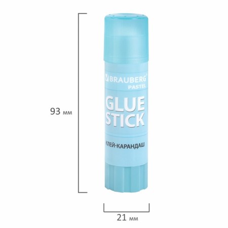 PVP 15 g glue Brauberg Pastel, 4pcs, blister 271250-14