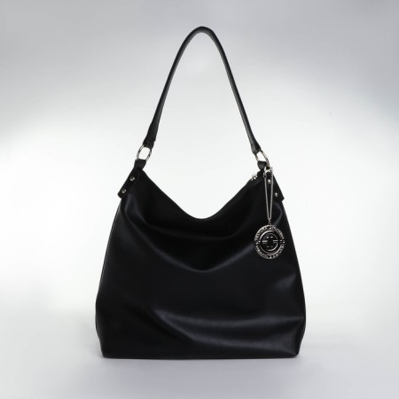 Lurch bag with a zipper, textura, average size, black color