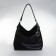 Lurch bag with a zipper, textura, average size, black color