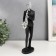 Souvenir Polystone "Saxophonist" Black with silver 30x6.5x10 cm