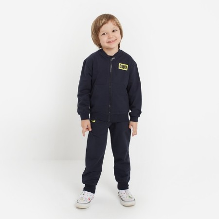 Sweatshirt for a boy, dark blue color, height 98 cm-1