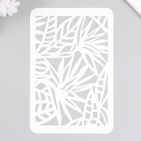 Plastic stencil "leaves" 16x24 cm