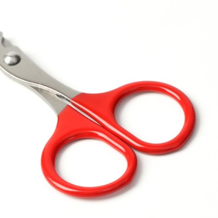 Coger scissors with rubberized handles, a hole of 6 mm, red-3