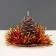 New Year's candle "Bump with spruce decor", 7 cm, brown mix