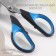 Scissors for needlework, a mowed blade, heat -resistant pens, 5.5 ", 14 cm, black/blue color