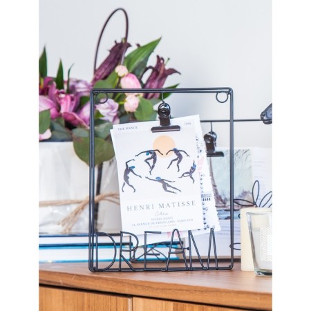 Metal photo frame "Dream", 18 × 3 × 23 cm, black color-3