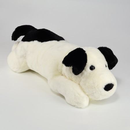 Soft toy "Dog", 75 cm, black and white color-1