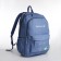 School backpack from textiles 2 departments with lightning, 3 pockets, blue color