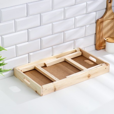 Folding breakfast table, 50 × 30cm, with handles-4