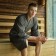 Wafel dressing gown men's elongated Ethel "BOHO" size 58-60, color is light gray, 100% cotton, 290 g/m2