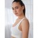 Top female on wide straps Mirey, size 46, milk color