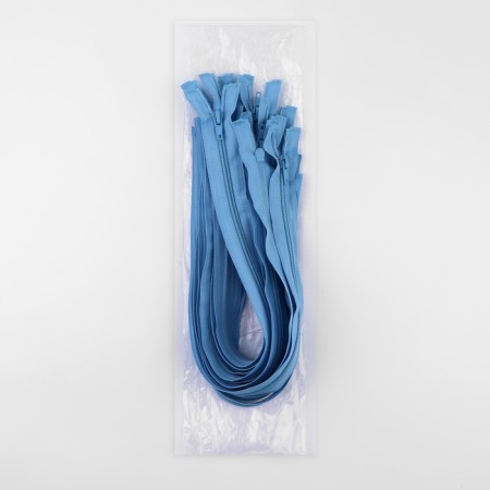 Lightning "Spiral", No. 5, detachable, automatic lock, 50 cm, blue color-2