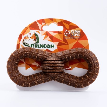 Dog toy "Infinity", TPR+Bamboo, Massage, 19 cm-4