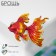 Brooch "Fish" Cockerel, color red-gold in gold