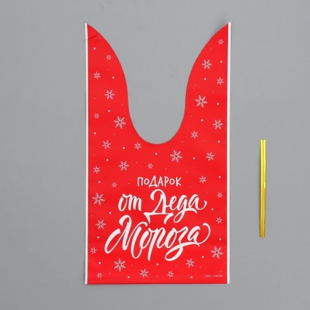 Gift bag with ears "Gift from Santa Claus", 12 x 11.5 cm, New Year-4