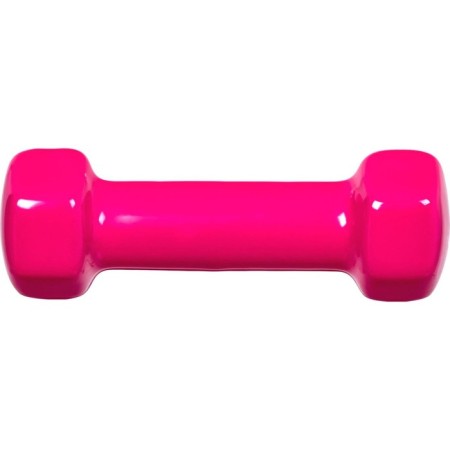Rubberized dumbbell bradex SF 0532, pink, 0.5 kg-2