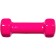Rubberized dumbbell bradex SF 0532, pink, 0.5 kg