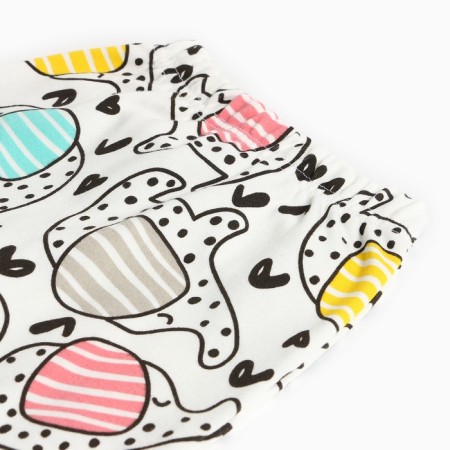 Children's sliders, white color/elephant, height 74 cm-1