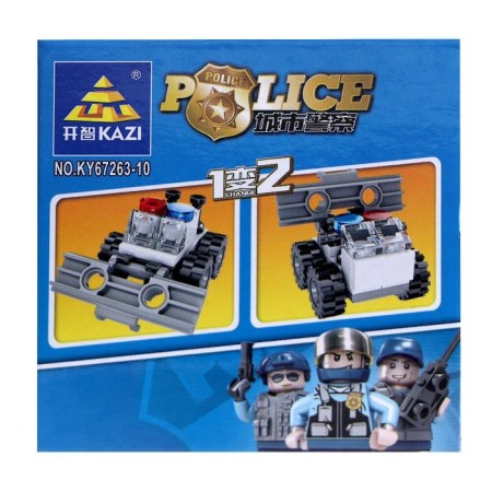 Block designer "Police transport", 10 types, mix-11