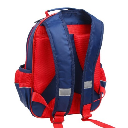 School backpack, 37 x 26 x 13 cm, ergonomic back, calligrata orth "puppy on jeans", blue-12